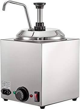 2.6 Qt. Electric Countertop Nacho Cheese Sauce Warmer Pump Dispenser - 110V